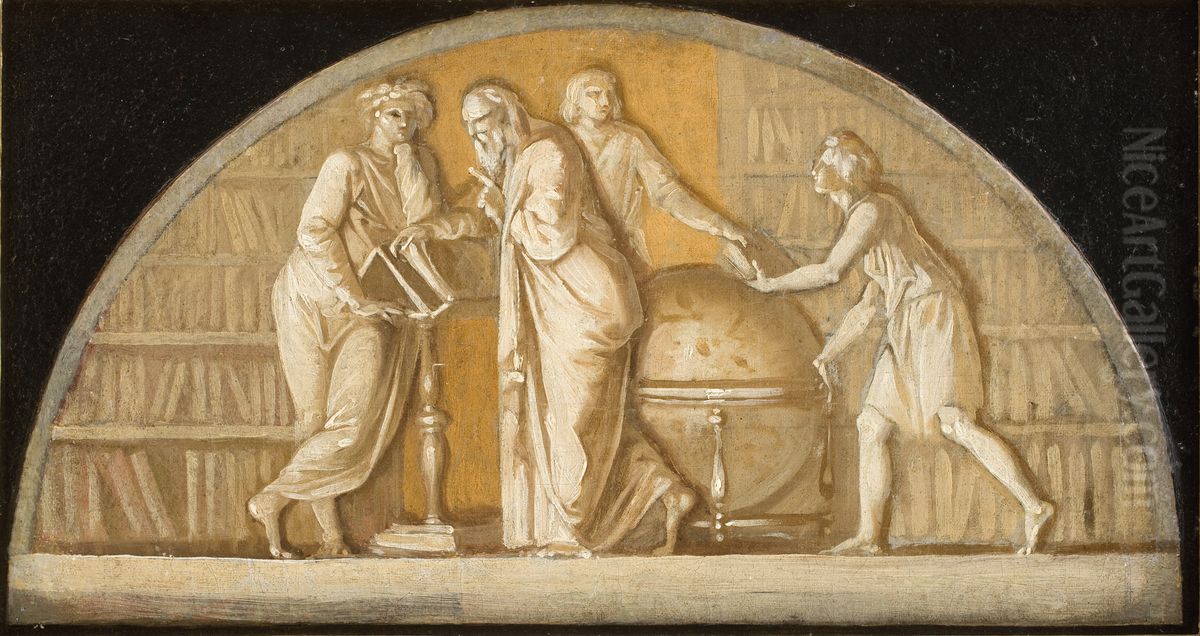 The Foundation of the Royal Library Oil Painting by Nicolai Abildgaard