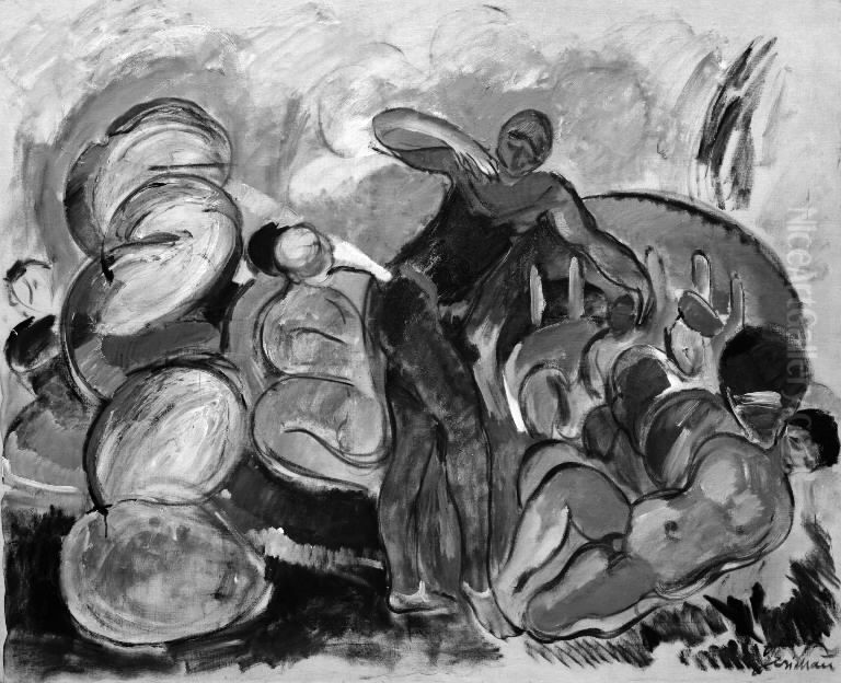 Composition Oil Painting by Jens Adolf Jerichau