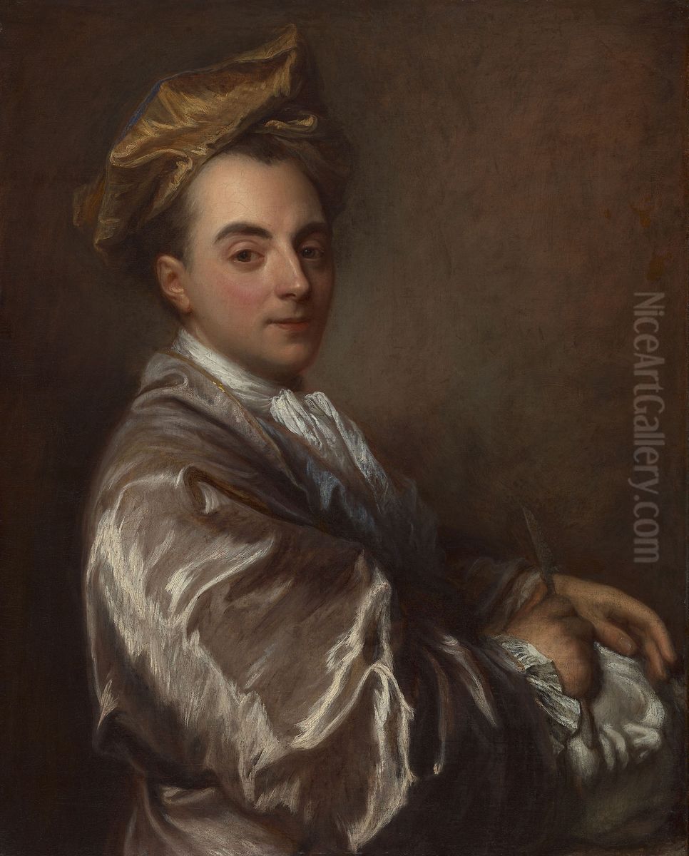 Portrait of a Sculptor Oil Painting by Jean-Baptiste Santerre