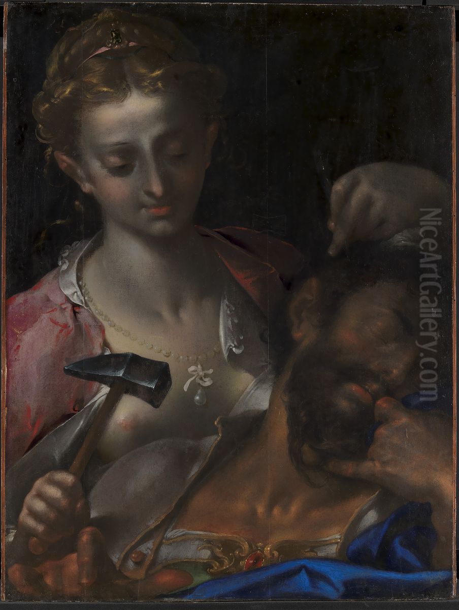 Jael Kills Sisera Oil Painting by Bartholomeus Spranger