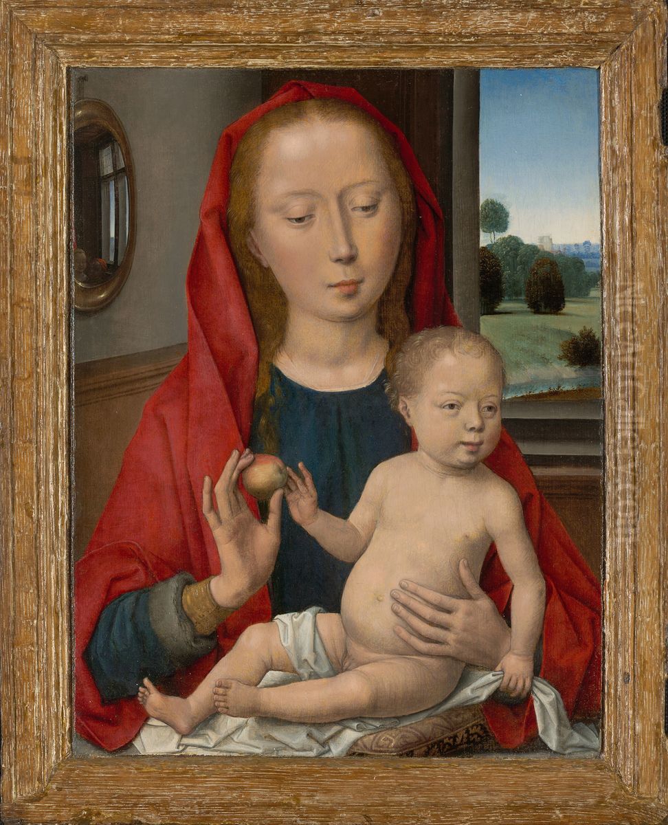 Virgin and Child Oil Painting by (manner of) Memling, Hans