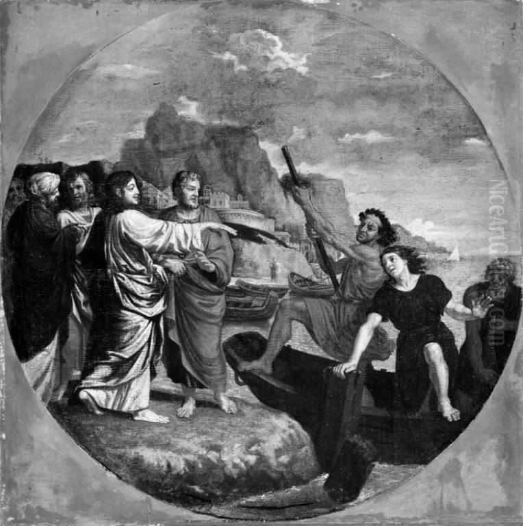 Apostlen Peters kaldelse Oil Painting by Nicolas Poussin