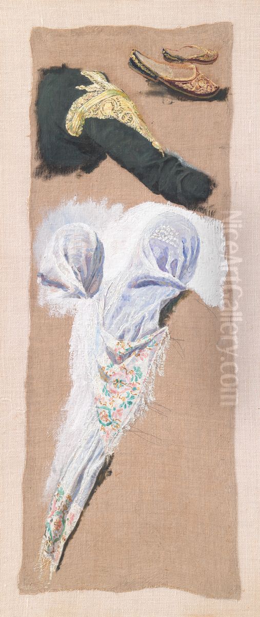 Dragtstudier. Megara Oil Painting by Niels Skovgaard