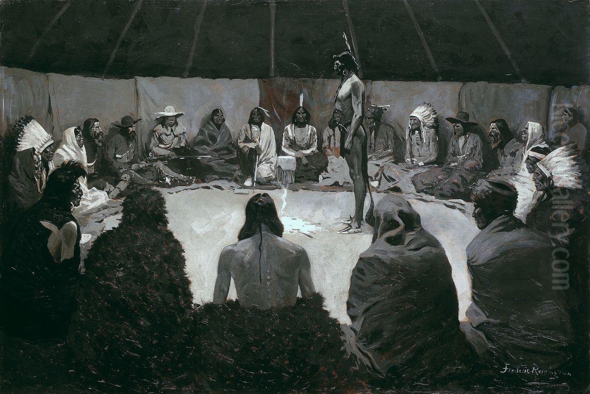 I Will Tell the White Man Oil Painting by Frederic Remington