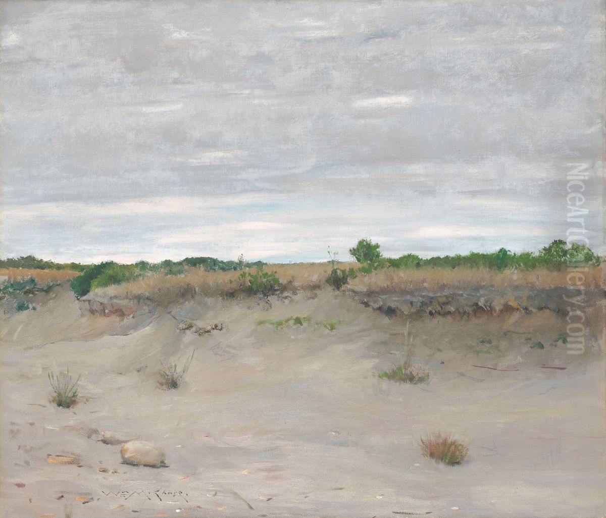 Wind-Swept Sands Oil Painting by William Merritt Chase