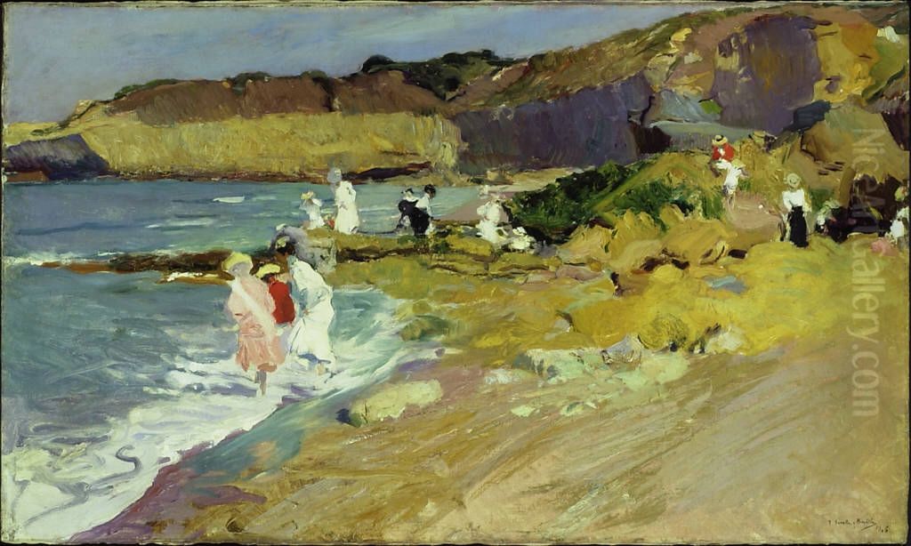 Escena de la playa Oil Painting by Joaquin Sorolla
