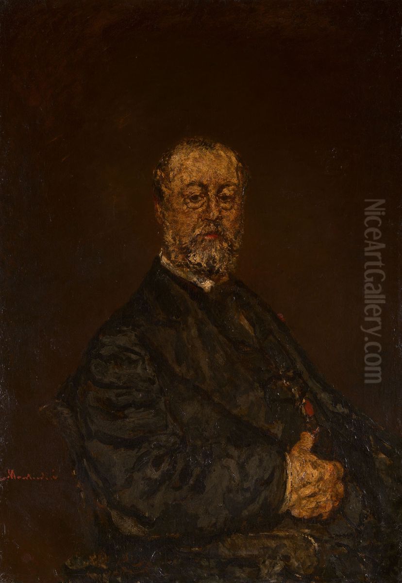 Portrait of Monsieur Rouland Oil Painting by Adolphe Joseph Thomas Monticelli