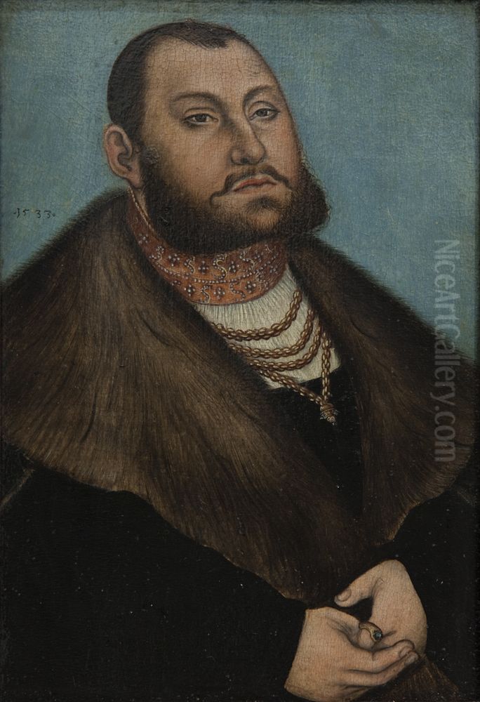 Portraet af kurfyrst Johan Frederik den Hojmodige af Sachsen (1503-1554) Oil Painting by Lucas Cranach the Elder