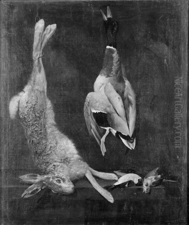 Dead Game Oil Painting by Philipp Ferdinand de Hamilton