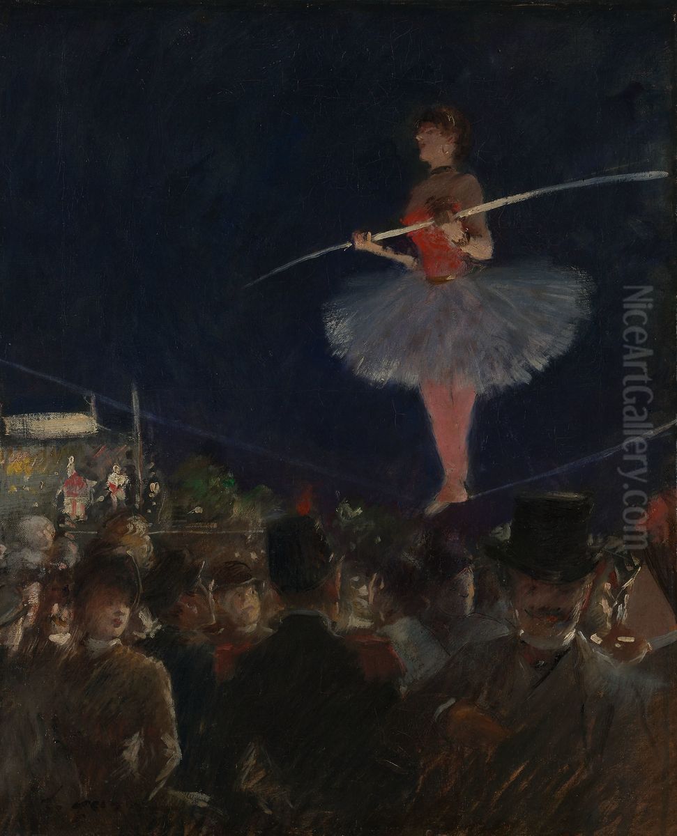 Tight-Rope Walker Oil Painting by Jean-Louis Forain