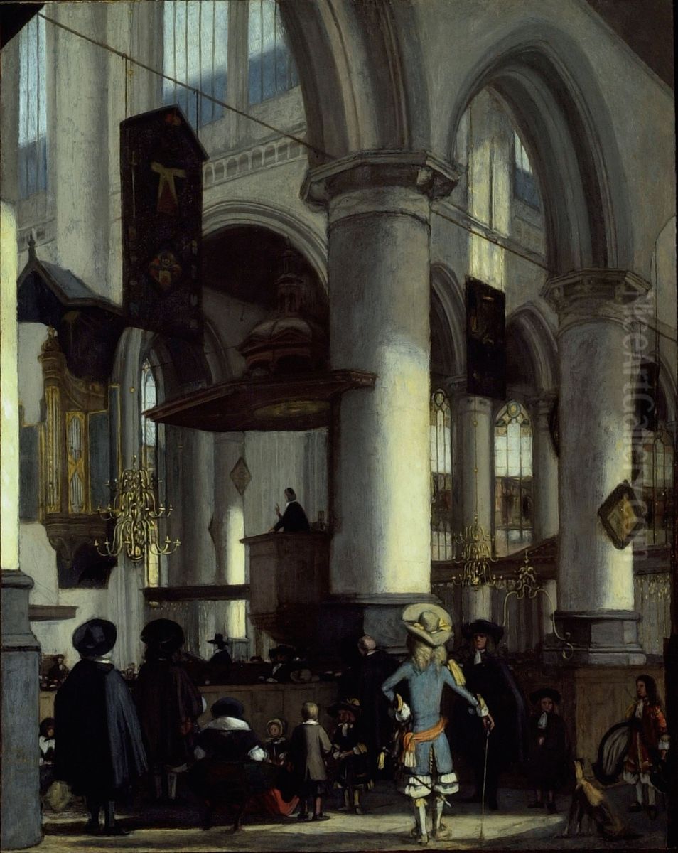 Interior of the Oude Kerk, Delft Oil Painting by Emanuel de Witte