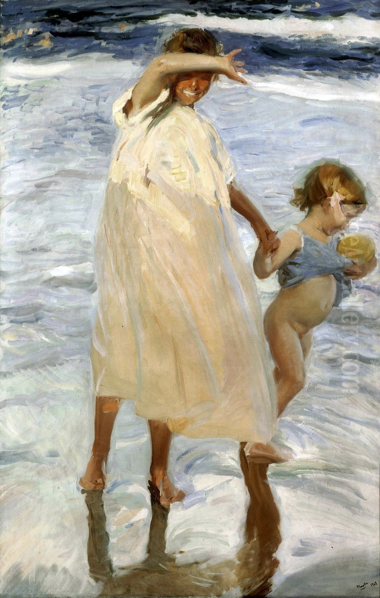 Dos Hermanas, Valencia Oil Painting by Joaquin Sorolla
