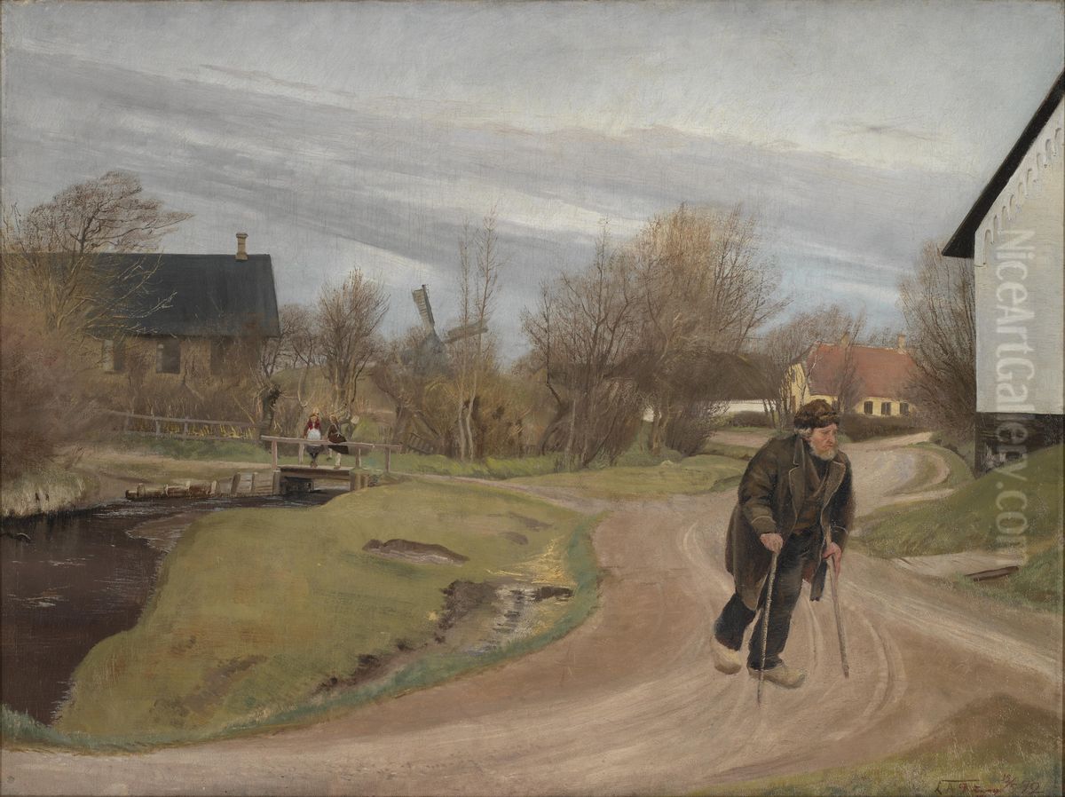 Springtime in Hals, Jutland Oil Painting by Laurits Andersen Ring