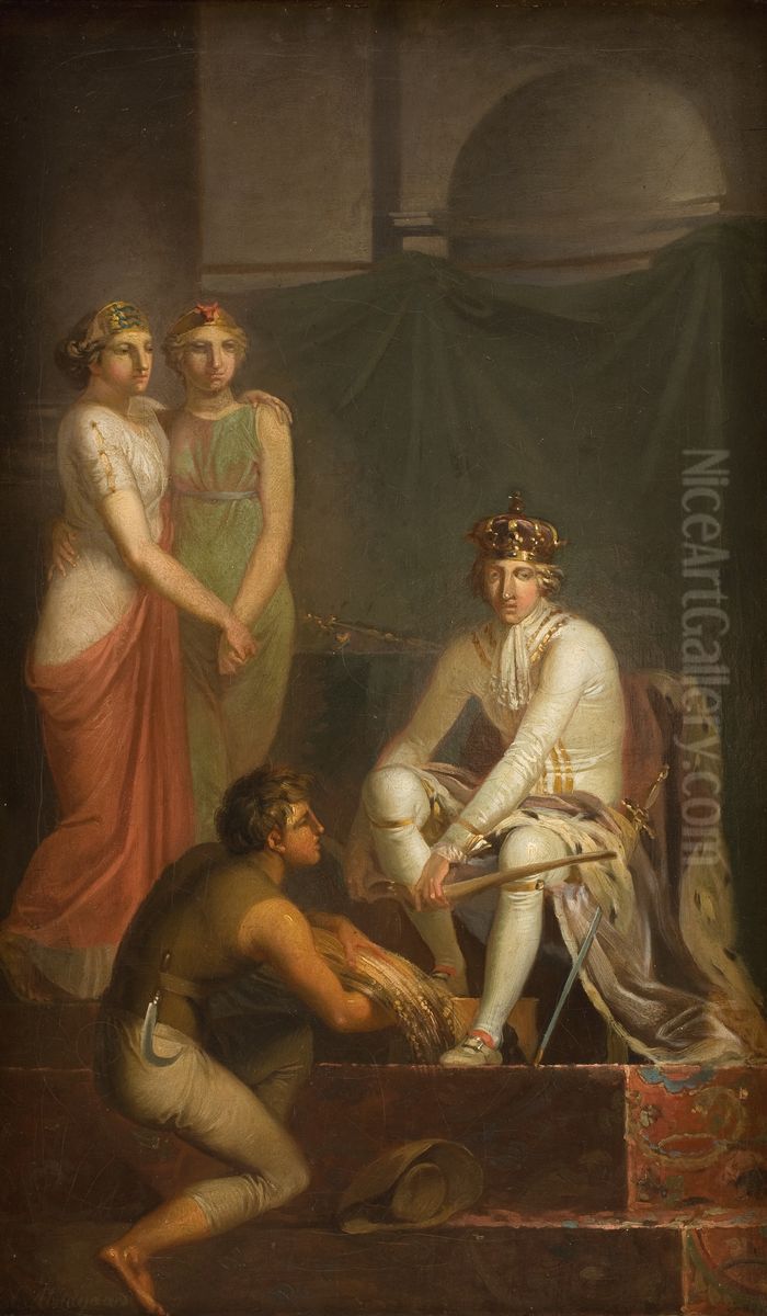 The Abolition of Adscription in 1788 Oil Painting by Nicolai Abildgaard