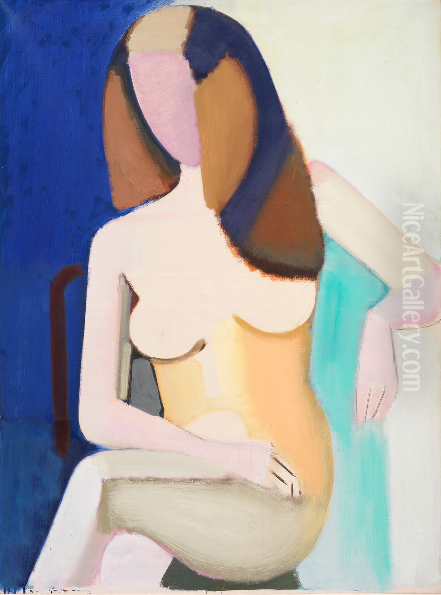 Siddende kvindelig model Oil Painting by Vilhelm Lundstrom