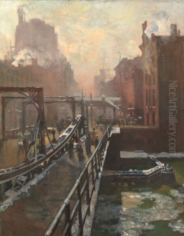 The Coffee House Oil Painting by Alson S. Clark