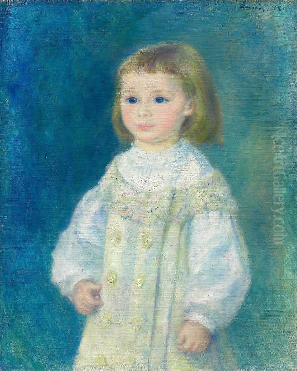 Lucie Berard (Child in White) Oil Painting by Pierre Auguste Renoir