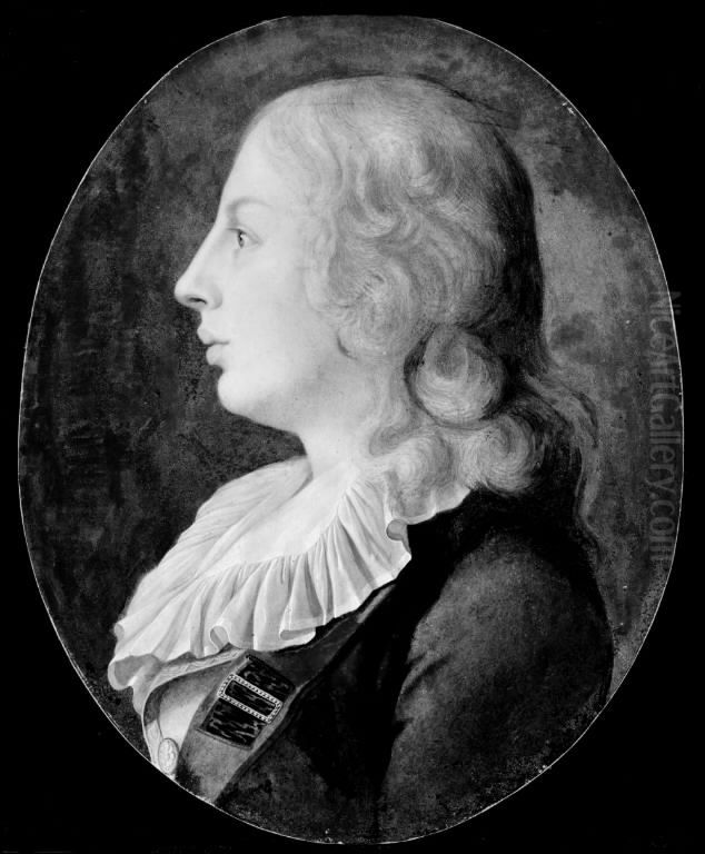 Portrait of a Woman in Profile Oil Painting by Helena Lubomirska