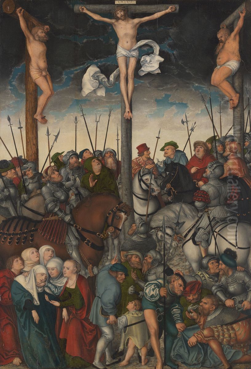 Crucifixion Oil Painting by Lucas Cranach the Elder