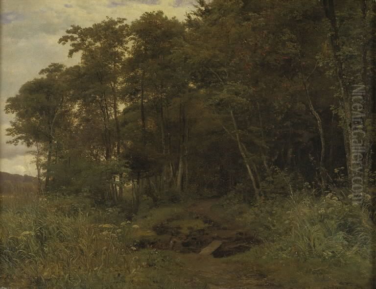 An alder thicket Oil Painting by Anton Eduard Kieldrup