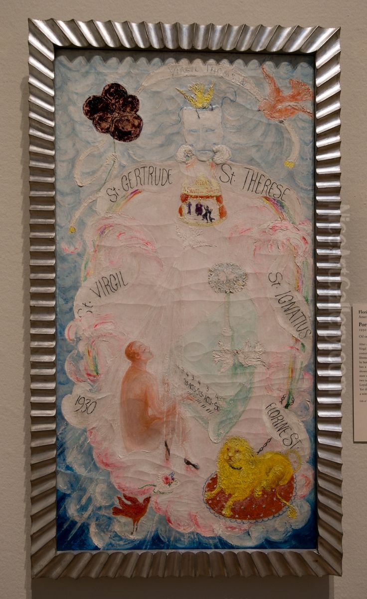 Portrait of Virgil Thomson Oil Painting by Florine Stettheimer