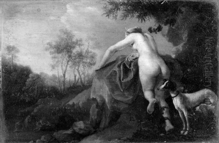 Diana and Her Nymphs Oil Painting by Dirck Van Der Lisse