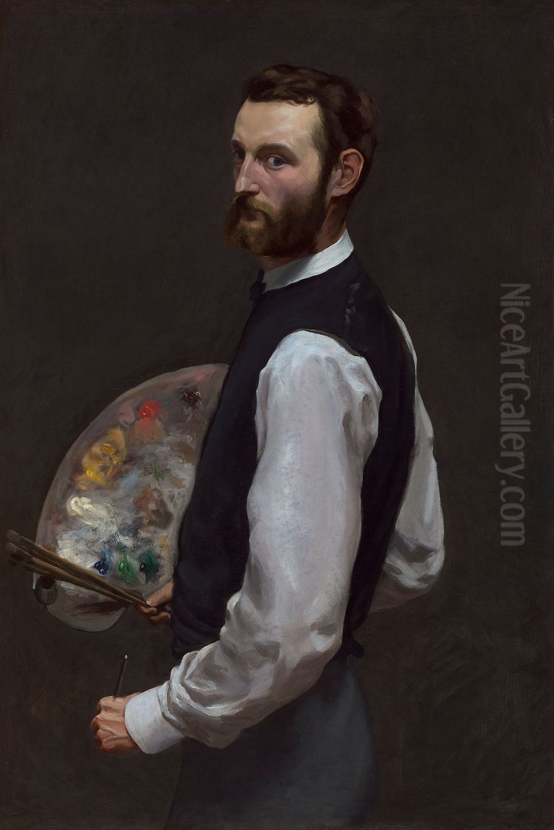 Self-Portrait Oil Painting by Frederic Bazille
