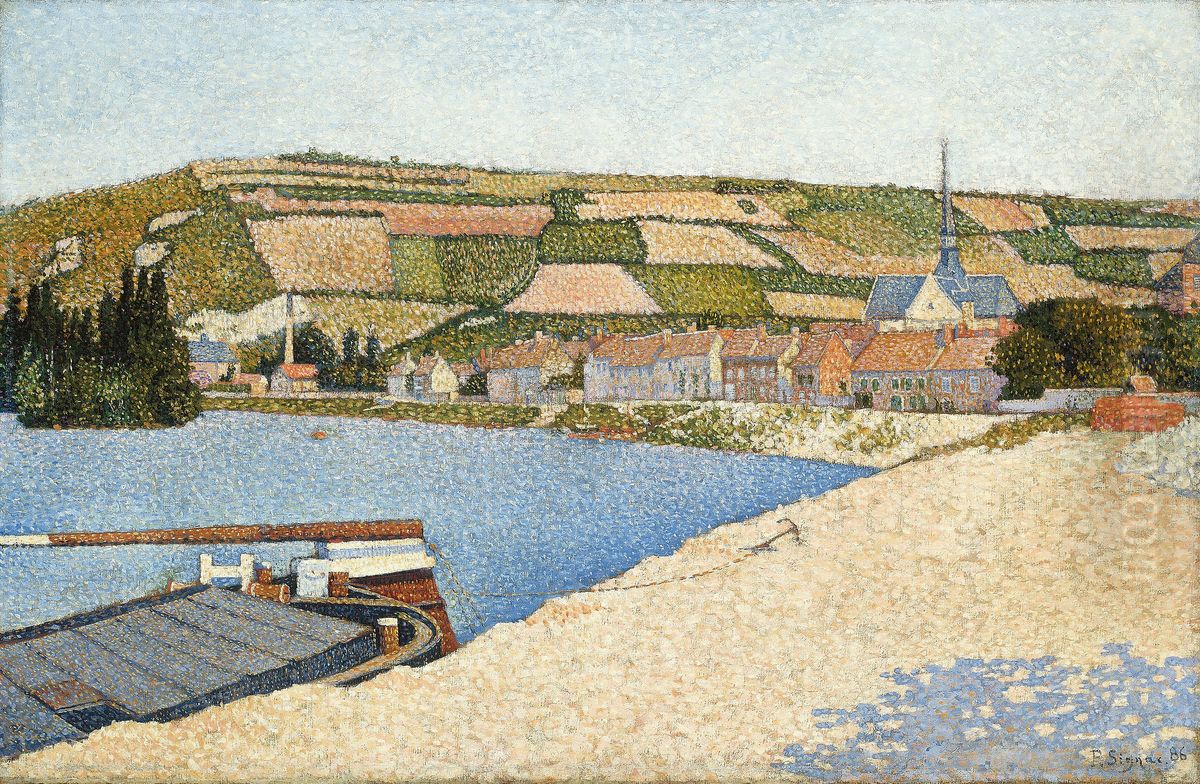 Les Andelys, Cote d'Aval Oil Painting by Paul Signac