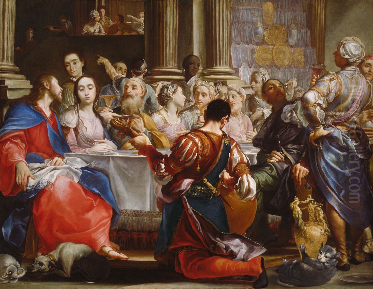 The Wedding at Cana Oil Painting by Giuseppe Maria Crespi