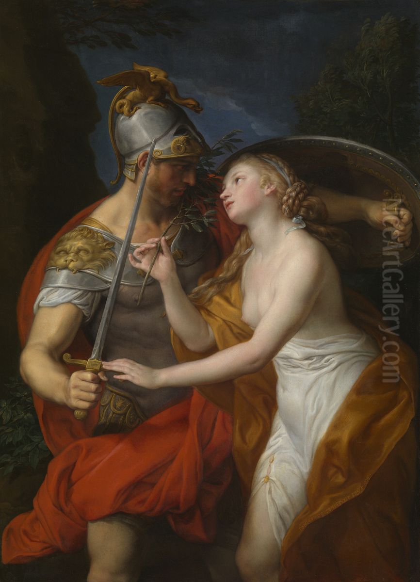 Allegory of Peace and War Oil Painting by Pompeo Batoni