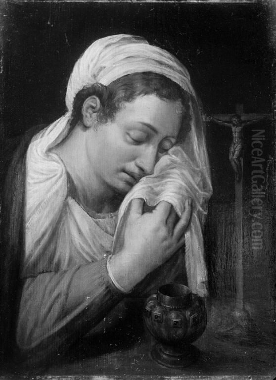 The Penitent Mary Magdalene Oil Painting by Frans Floris I