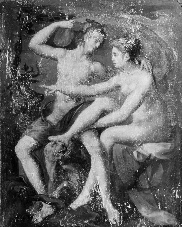 Bacchus and Ariadne Oil Painting by Giulio Romano (Orbetto)