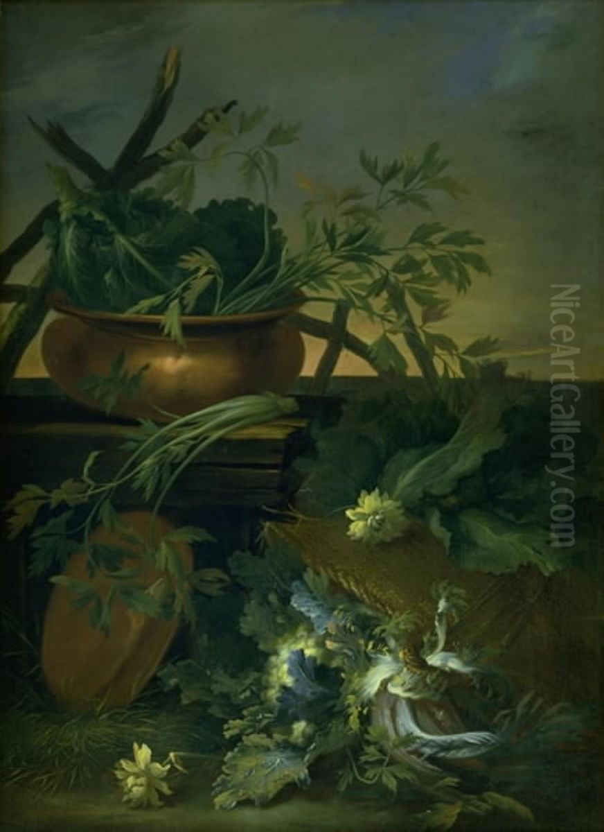 Stilleben. Kokkenurter Oil Painting by Jean Baptiste Gayot Dubuisson