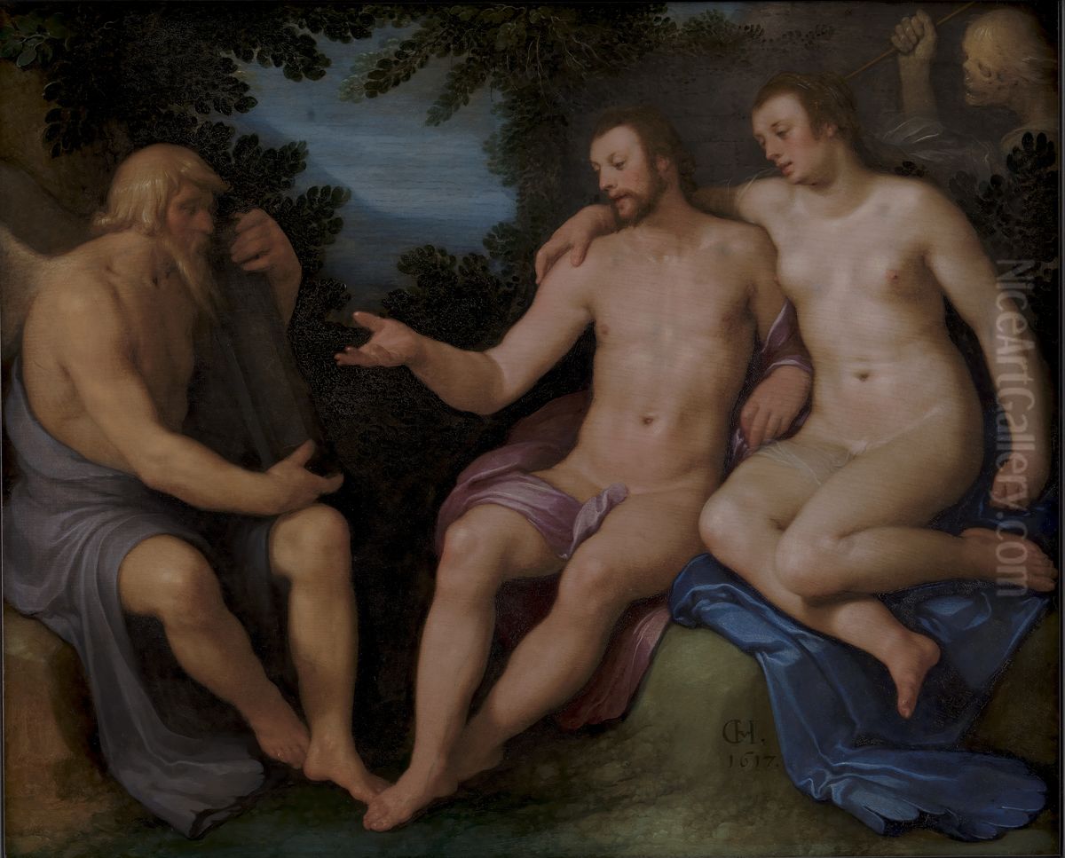 Allegory on the Brevity of Life Oil Painting by Cornelis van Haarlem