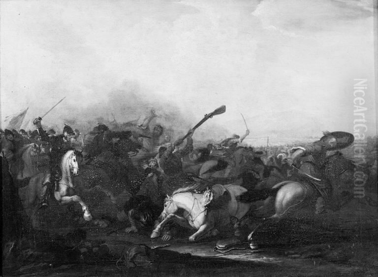 A Cavalry Encounter Oil Painting by Rugendas, Georg Philipp I