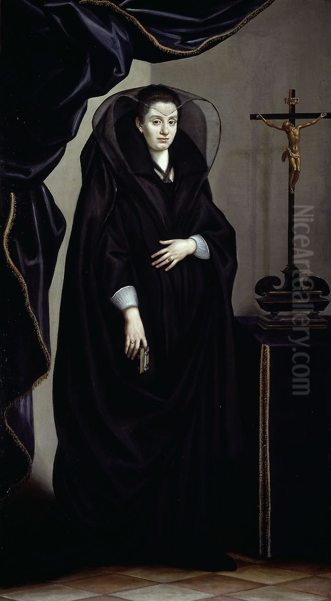 Portrait of a Noblewoman Dressed in Mourning Oil Painting by Jacopo da Empoli