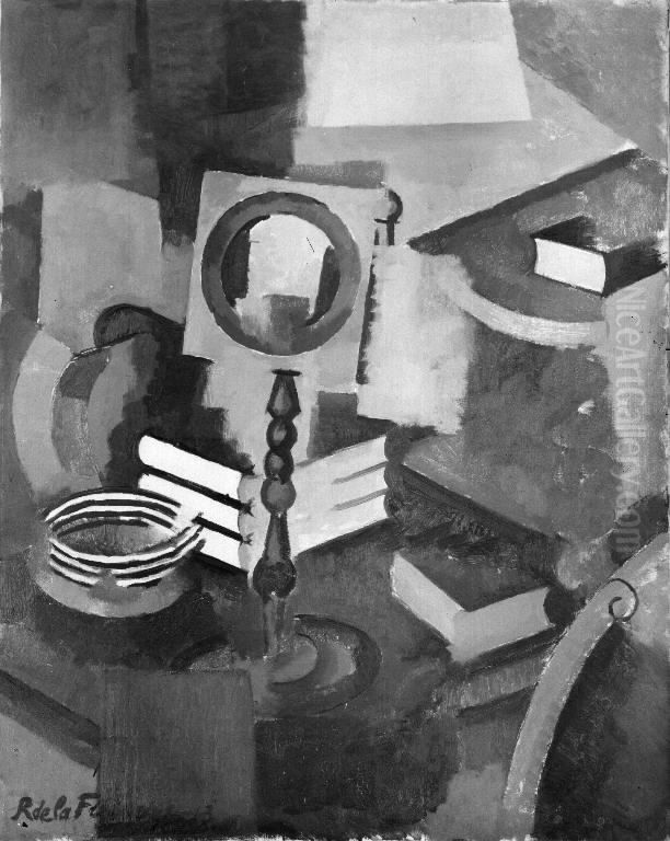 Opstilling Oil Painting by Roger de La Fresnaye