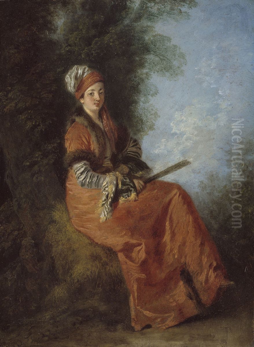 The Dreamer (La Reveuse) Oil Painting by Jean-Antoine Watteau