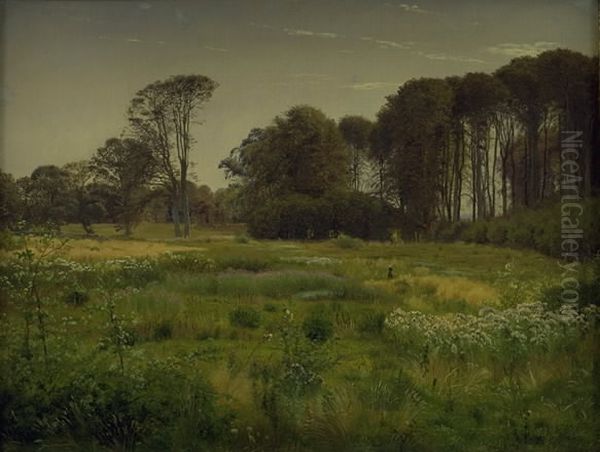 Sommerlandskab. Horneland ved Faborg Oil Painting by Vilhelm Kyhn