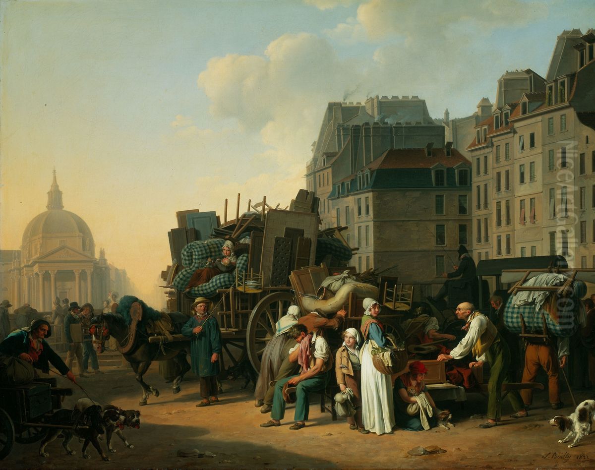 The Movings Oil Painting by Louis-Leopold Boilly
