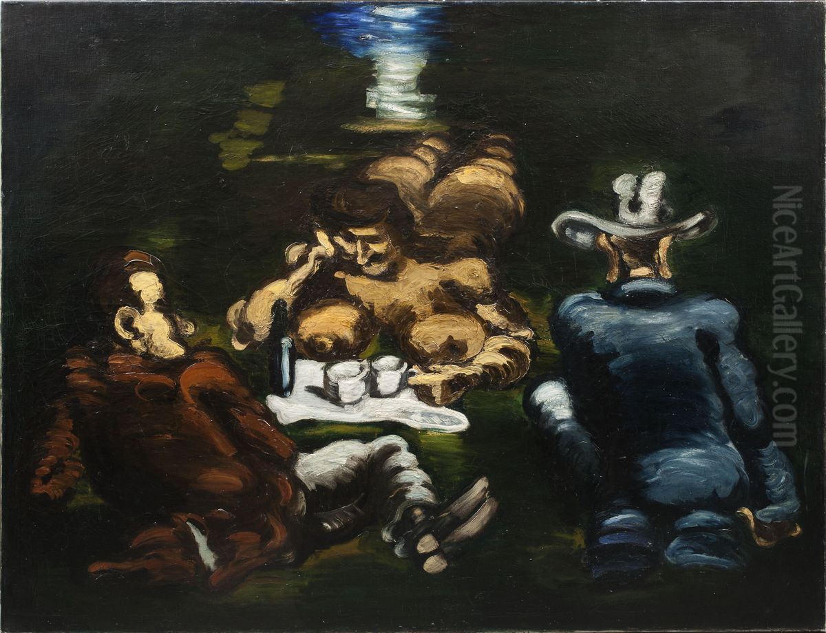 Luncheon on the Grass Oil Painting by Vilhelm Lundstrom