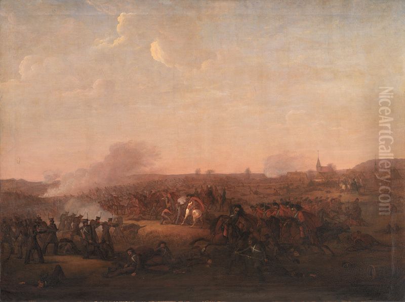 Battle of Sehested Oil Painting by Jorgen Valentin Sonne