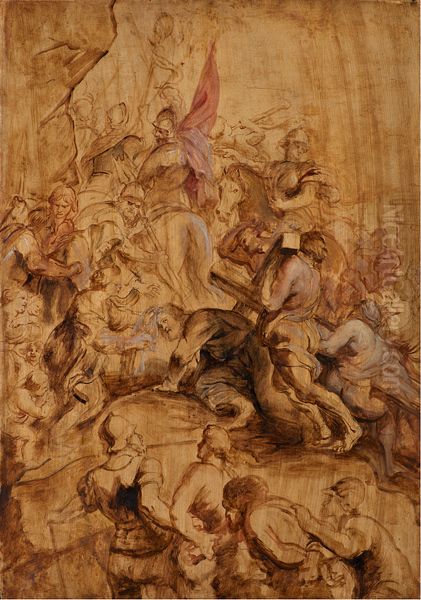 The Ascent to Calvary. The Bearing of the Cross Oil Painting by (studio of) Rubens, Peter Paul