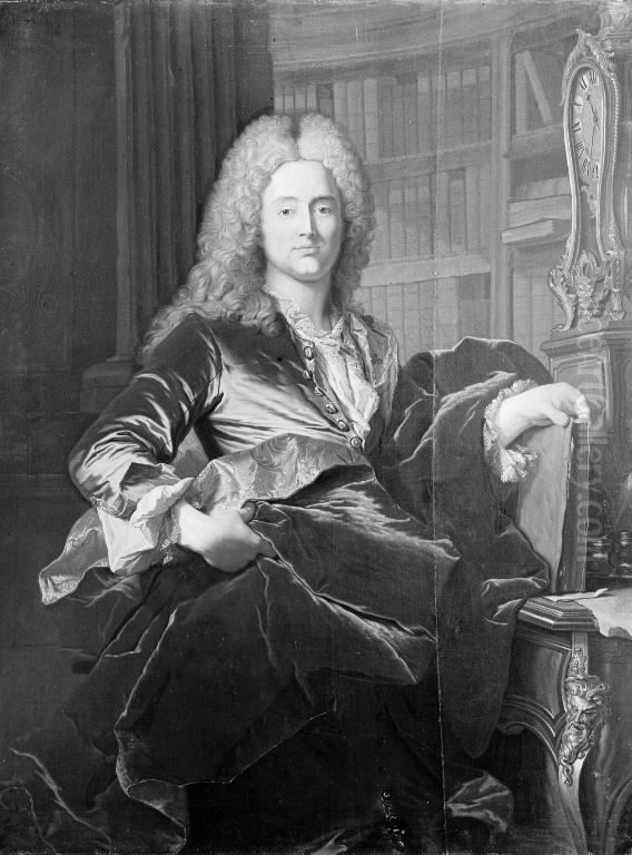 Peder Benzon Mylius (ca. 1689-1745) Oil Painting by Hyacinthe Rigaud