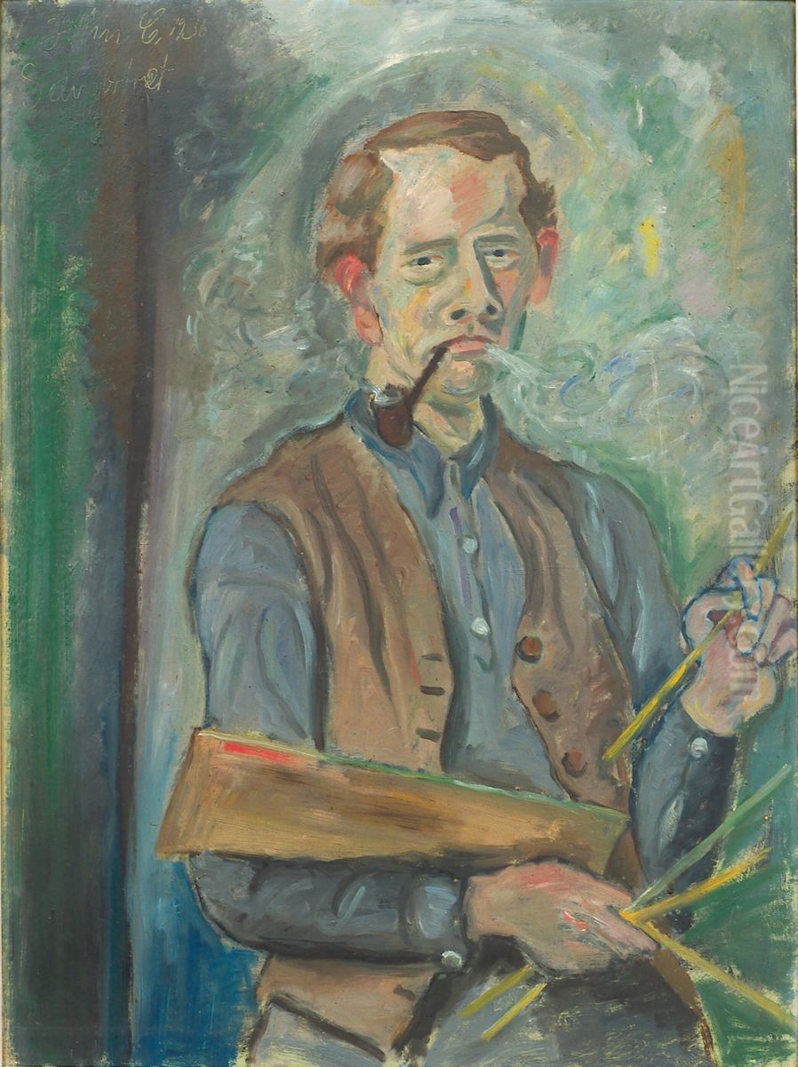 Self-Portrait Oil Painting by John Christensen