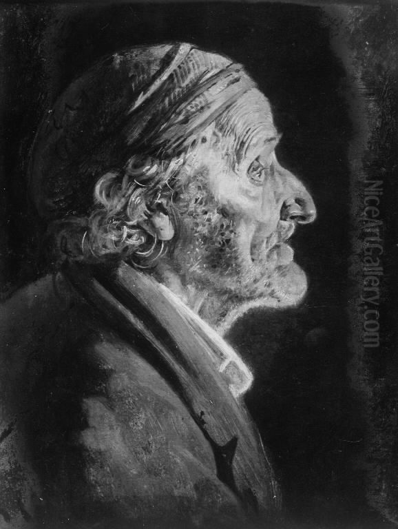A Neapolitan Fisherman Oil Painting by Ernst Meyer