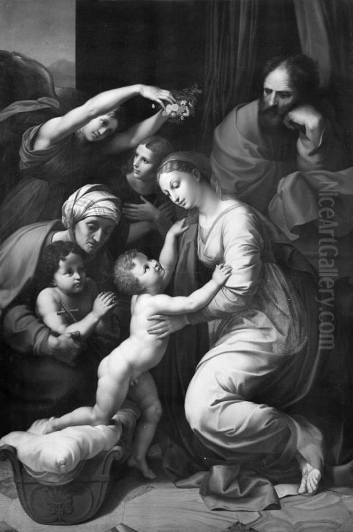 Den hellige familie Oil Painting by Christoffer Wilhelm Eckersberg