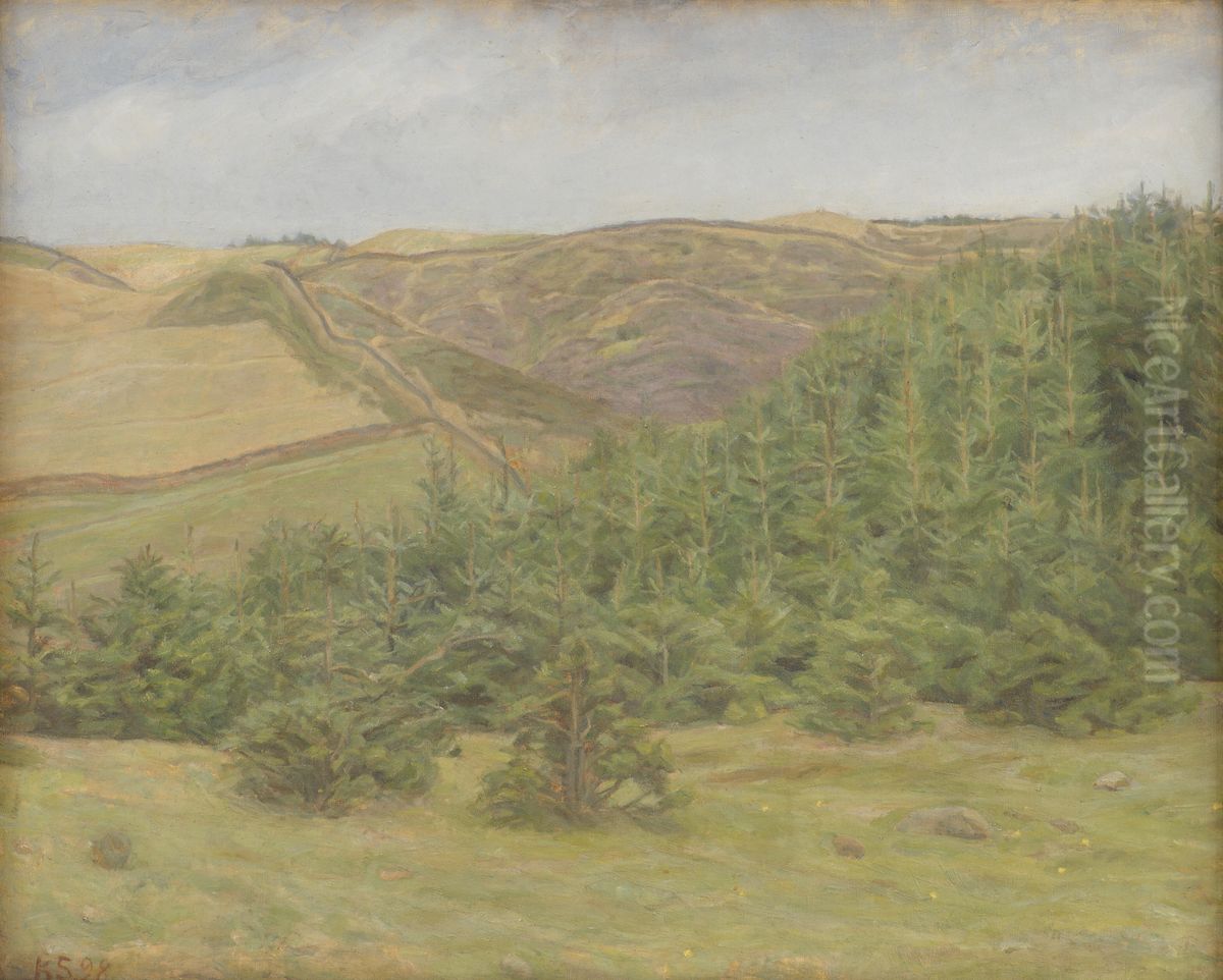 Svanninge Bakker Oil Painting by Karl Schou