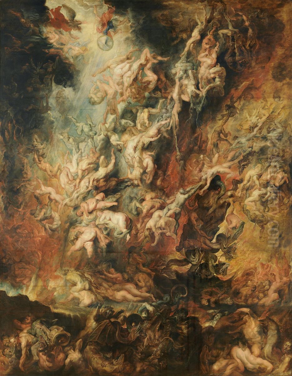 Der Hollensturz der Verdammten Oil Painting by (studio of) Rubens, Peter Paul