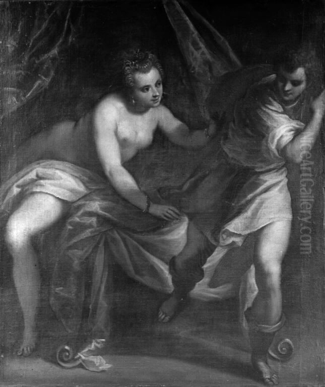 Joseph and Potiphar's Wife Oil Painting by Palma il Giovane